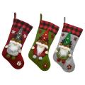 Christmas Stockings, 3 Pack Big Xmas Stockings,plush Socks Gift Bags