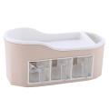 Multifunctional Spice Box Rack Storage Container Salt Storage (pink)