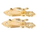 Screw Mount Curtain Tassel Tie Back Tieback Wall Hooks 2pcs Gold Tone