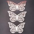 48 Pcs 3d Butterfly Stickers 3d Hollow-out Decorative Diy Home Decor