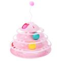 Cat Toy with Bell Rolling Ball, Cat Tower Toy Pink