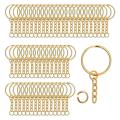 200 Pieces Metal Split Key Rings with Chain and Open Jump Rings