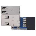 5pcs Desktop Board, 9pin/10pin Dual Usb2.0 A Port Front Panel Adapter