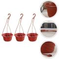 3pcs Hanging Pot Plant Potted Hanging Pot Balcony Plant Potted Red