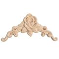 8 X 8cm Wood Carved Corner Onlay Applique Craft Unpainted Home Dcor