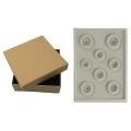 16 Pieces Of Kraft Cardboard Jewelry Box, 9 X 9 X 3cm