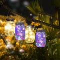 2 Pack Solar Mason Jar Light for Outdoor Garden Decoration (colorful)