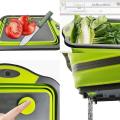 3 In 1 Chopping Board with Draining Plug Drain Basket for Kitchen