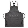 Denim Suit Bib Cooking Kitchen Aprons for Woman Man Apron Overall C