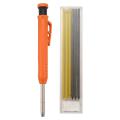 Carpenter Pencil Set with 7 Refill Leads, Built-in Sharpener,pencil A