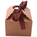 10pcs Retro Kraft Paper Box, Small Single Cake Box Packaging Brown