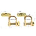 1 Pair Car Battery Terminal Clamp Connection Negative Brass Cable