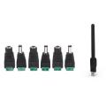 6 Pcs 5.5x2.1mm Female + Male Cctv Dc Power Connector Adapter