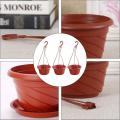 3pcs Hanging Pot Plant Potted Hanging Pot Balcony Plant Potted Red