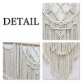 Large Macrame Wall Hanging Tapestry with Wooden Stick Handwoven