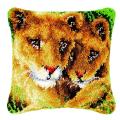 Latch Hook Kits Needlework Embroidery Pillow Crochet Rug Yarn Lion