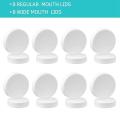 16-pack Plastic Lids,regular Mouth Jar Lids and Wide Mouth Jar Lids