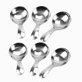 6 Pcs Stainless Steel Spoons Mini Dessert Tea Coffee Spoons,silver