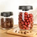 Coffee Storage Container Glass Vacuum Jar Kitchen Snack Tea Storage S