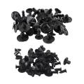 25 Pcs Plastic Push In Bumper Fender Door Rivets Clip 8mm Hole Black