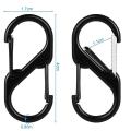 30pcs S-shaped Carabiner, for Outdoor Camping Fishing Travel Climbing