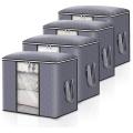4 Packs Foldable Storage Bag Organizers with Zips,handles -2