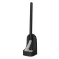 Golf Silicone Long Handled Toilet Tpr Brushes with Holder Set ,black