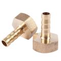 3 Pcs 1/2 Bsp Female Thread 8mm Gas Hose Barbed Fitting Gold