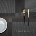 6 Pcs Dining Table Placemats Non-slip Heat Insulation Mats (black)