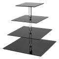 4 Tiers Square Cupcake Stand Tiered Serving Dessert Cake Holder