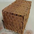Compartment Storage Box Desktop Imitation Rattan Woven Storage Basket