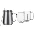 Milk Frothing Pitcher 350ml 201stainless Steelwith Decorating Pen