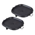 2x Square Nonstick Korean Grill Pan Barbecue Hot Plate Stone Coating