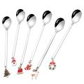 Christmas Spoon for Home Xmas Gifts Christmas Table Decoration-silver