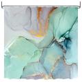 Stall Marble Shower Curtains for Bathroom Sets with 12hooks 72x72inch