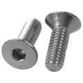 50 Pcs Stainless Steel Countersunk Screws Hex Key Bolts M4 X 12mm