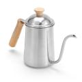 650ml Stainless Steel Coffee Kettle Gooseneck Cafe Pot Spout Teapot