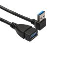 Short Usb 3.0 Male to Female Extension Cable- Blue(pack Of 2)