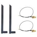 Dual Band 6dbi Wireless Wifi Antenna Rp-sma+mhf4 Pigtail Cable