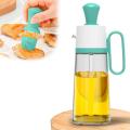 Glass Oil Bottle with Silicone Brush, for Kitchen Cooking, Baking B