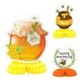 8 Pcs Bee Themed Decorations Bee Baby Honeycomb Centerpiece