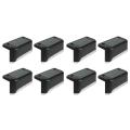 4pcs Solar Powered Led Deck Lights Outdoor Path Garden Lamp Black