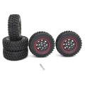 5pc Spare Tires Tyre Wheel for Xiaomi Jimny 1/16 Rc Crawler Car,red