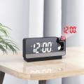 Led Digital Projection Alarm Clock Electronic Alarm Clock Black