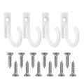 100 Pcs Wall Mounted Single Hook and 110 Pieces Screws (white)