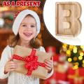 Wooden Personalized Piggy Bank Toy Alphabet for Kids (alphabet-b)