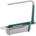 Telescopic Sink Storage Rack,drying Holder Stand for Kitchen Green