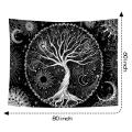 Black and White Tapestry Galaxy Space Tapestry for Bedroom,60x80 Inch