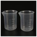 4 Pcs 50 Ml Laboratory Plastic Water Liquid Measuring Cup Transparent