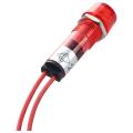 Neon Indicator Pilot Signal Lamp Red Light Ac 250v W2 Wires